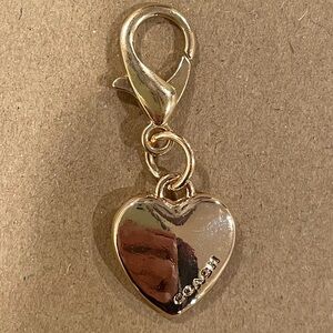 Coach Gold Heart Charm Key & Card Holder Accent